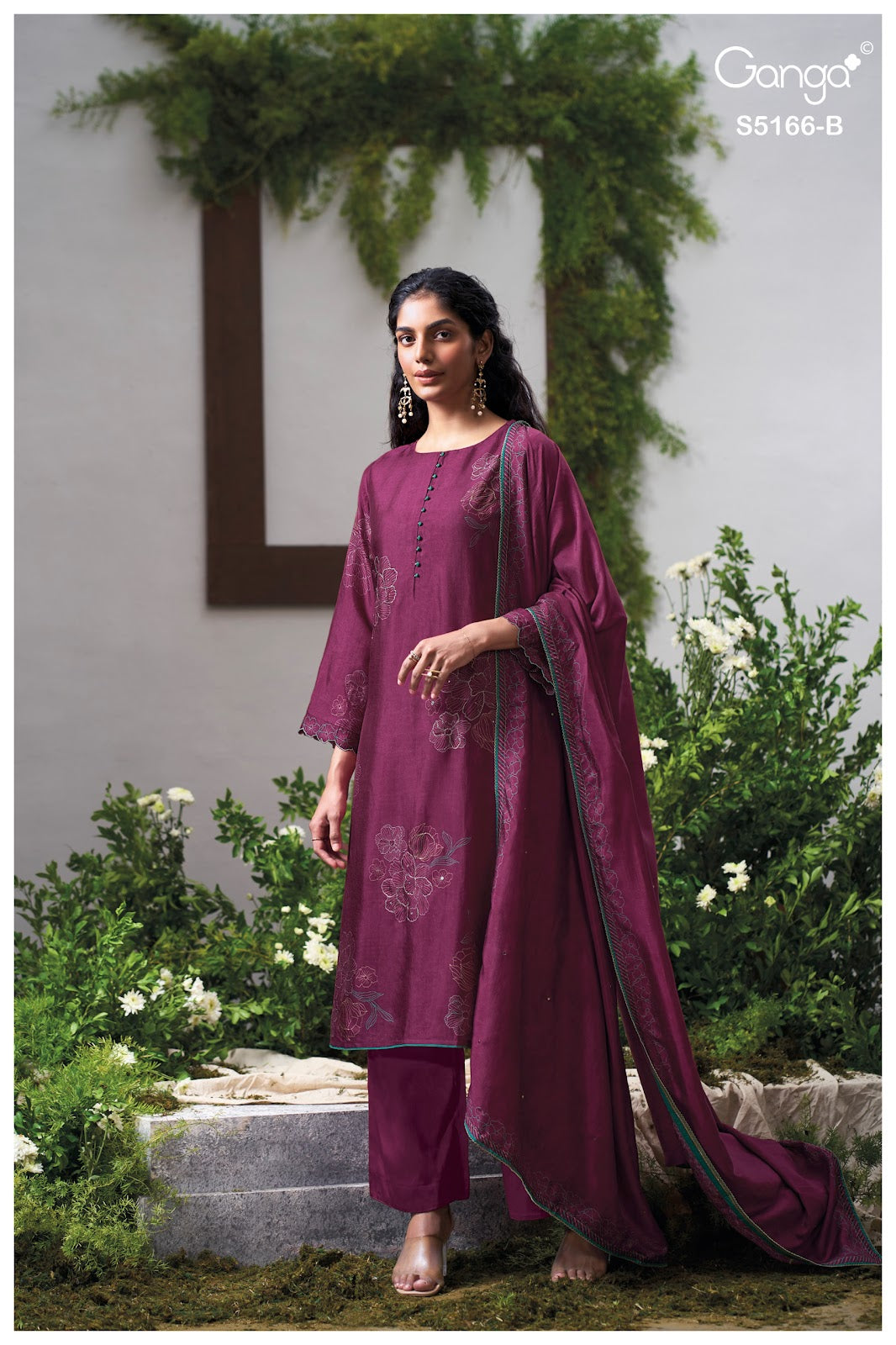 Ines S5166 Ganga Russian Silk Pant Style Suits Wholesale Price