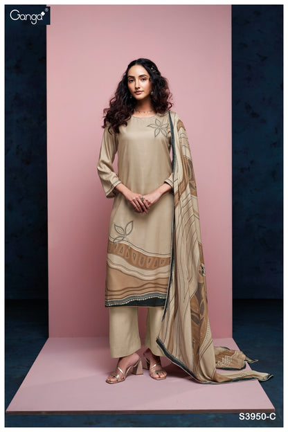 Inika 3950 Ganga Pashmina Suits Wholesaler Ahmedabad