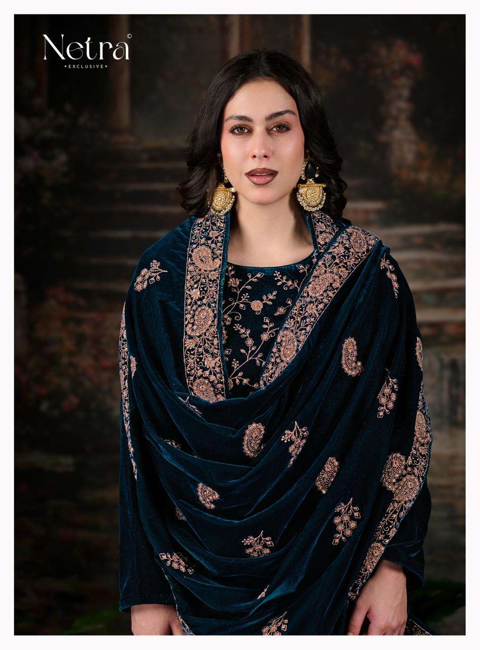 Inika Netra Silk Velvet Suits Exporter India