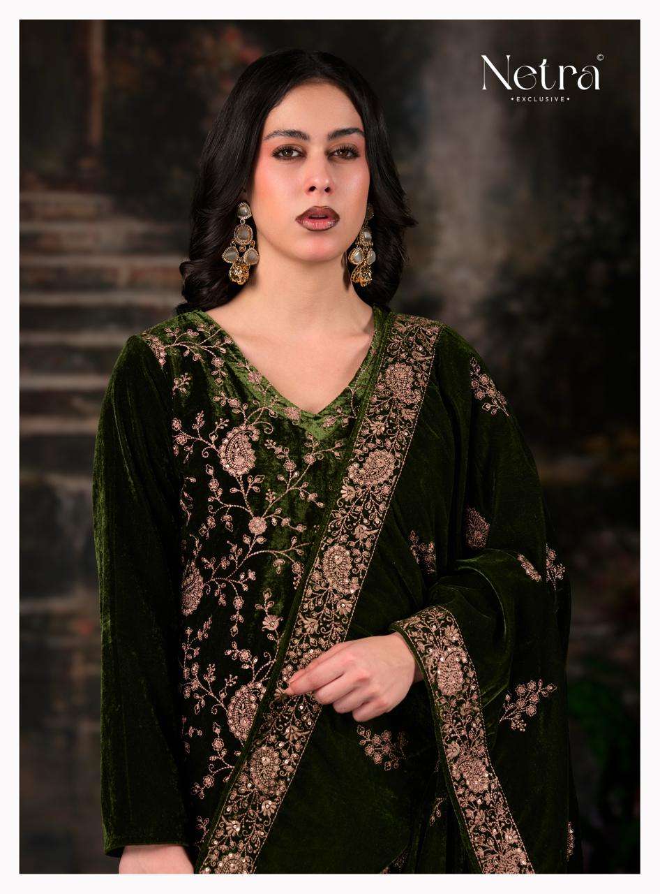 Inika Netra Silk Velvet Suits Exporter India