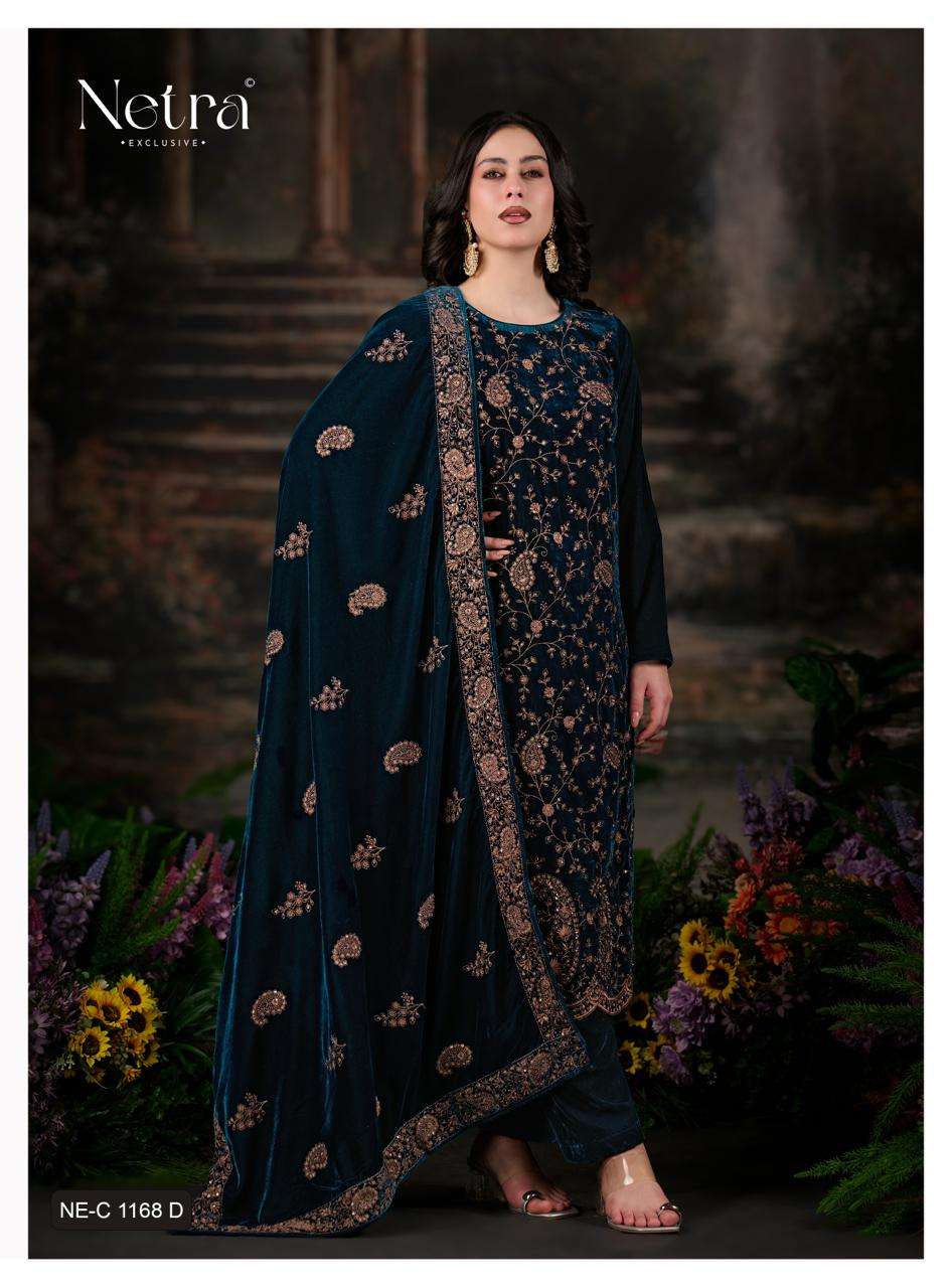 Inika Netra Silk Velvet Suits Exporter India