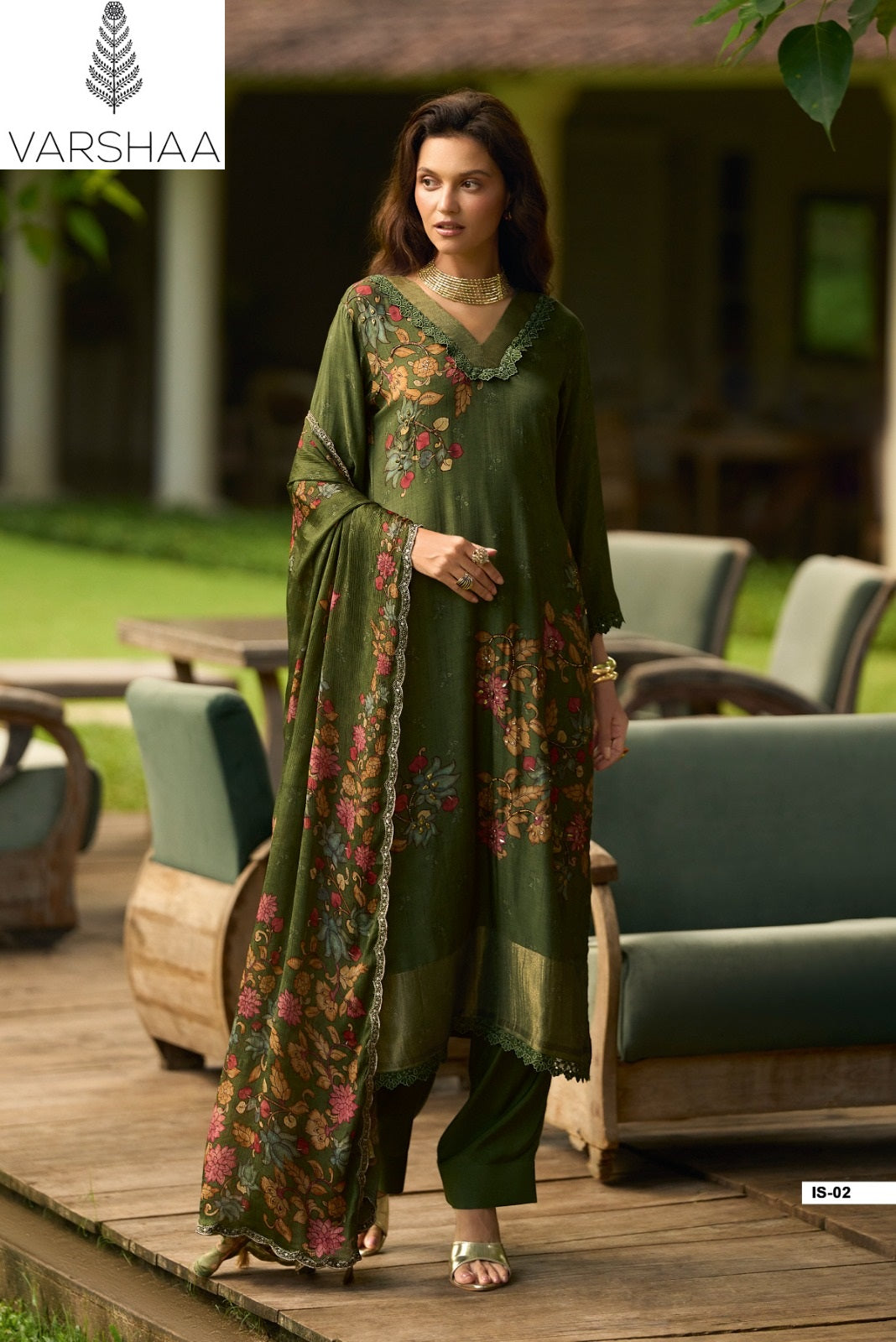 Ink Stories Varshaa Viscose Muslin Pant Style Suits Supplier Gujarat