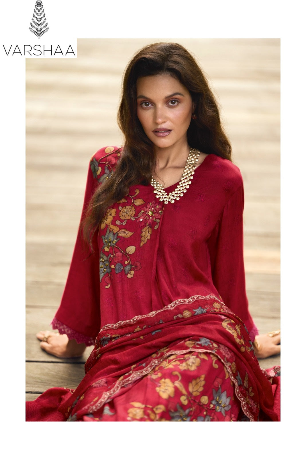 Ink Stories Varshaa Viscose Muslin Pant Style Suits Supplier Gujarat