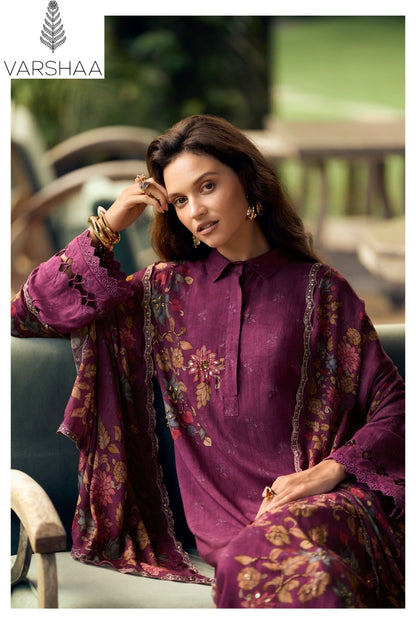 Ink Stories Varshaa Viscose Muslin Pant Style Suits Supplier Gujarat