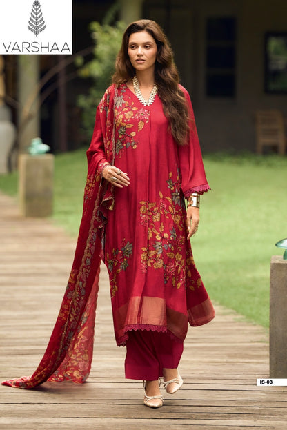 Ink Stories Varshaa Viscose Muslin Pant Style Suits Supplier Gujarat