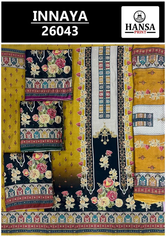 Innaya 26043 Hansa Prints Muslin Karachi Salwar Suits Wholesaler India