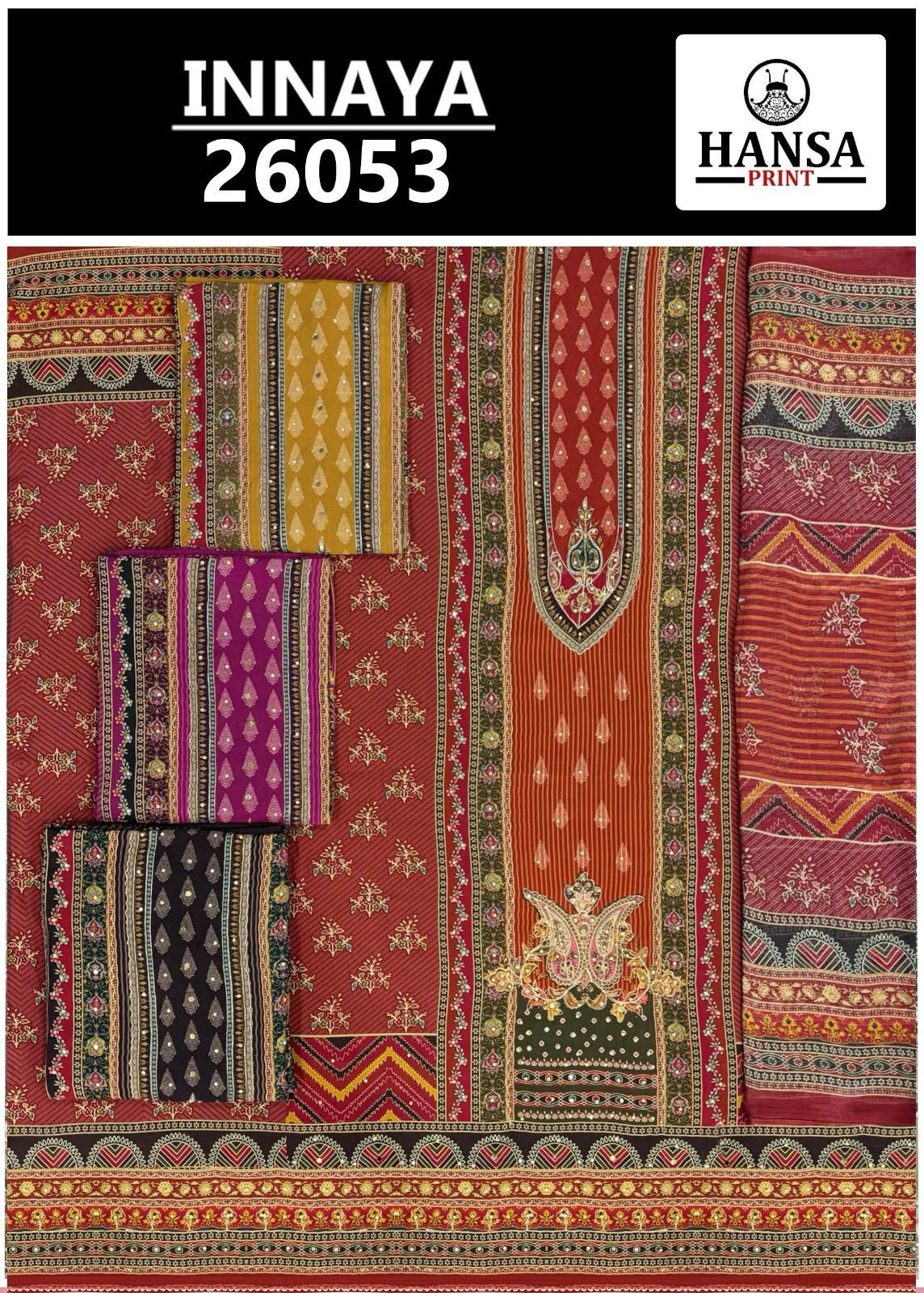 Innaya 26053 Hansa Prints Muslin Salwar Suits Manufacturer Gujarat