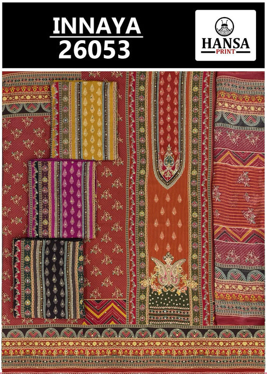 Innaya 26053 Hansa Prints Muslin Salwar Suits Manufacturer Gujarat