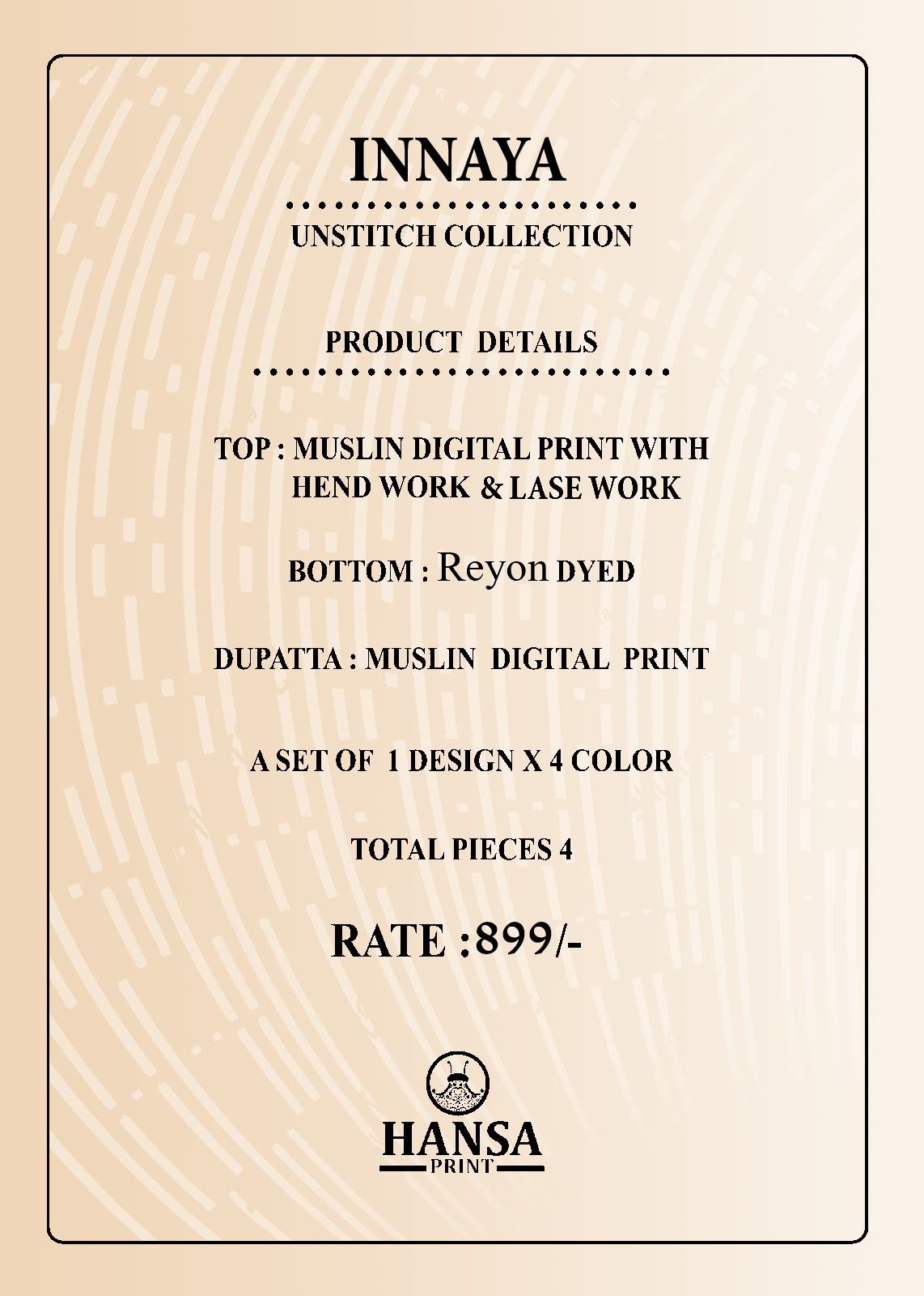 Innaya 26053 Hansa Prints Muslin Salwar Suits Manufacturer Gujarat