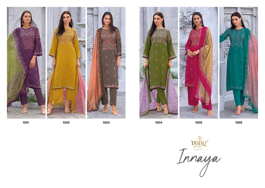 Innaya Rang Fashion Pure Viscose Muslin Pant Style Suits Exporter