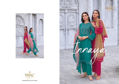 Innaya Rang Fashion Pure Viscose Muslin Pant Style Suits Exporter
