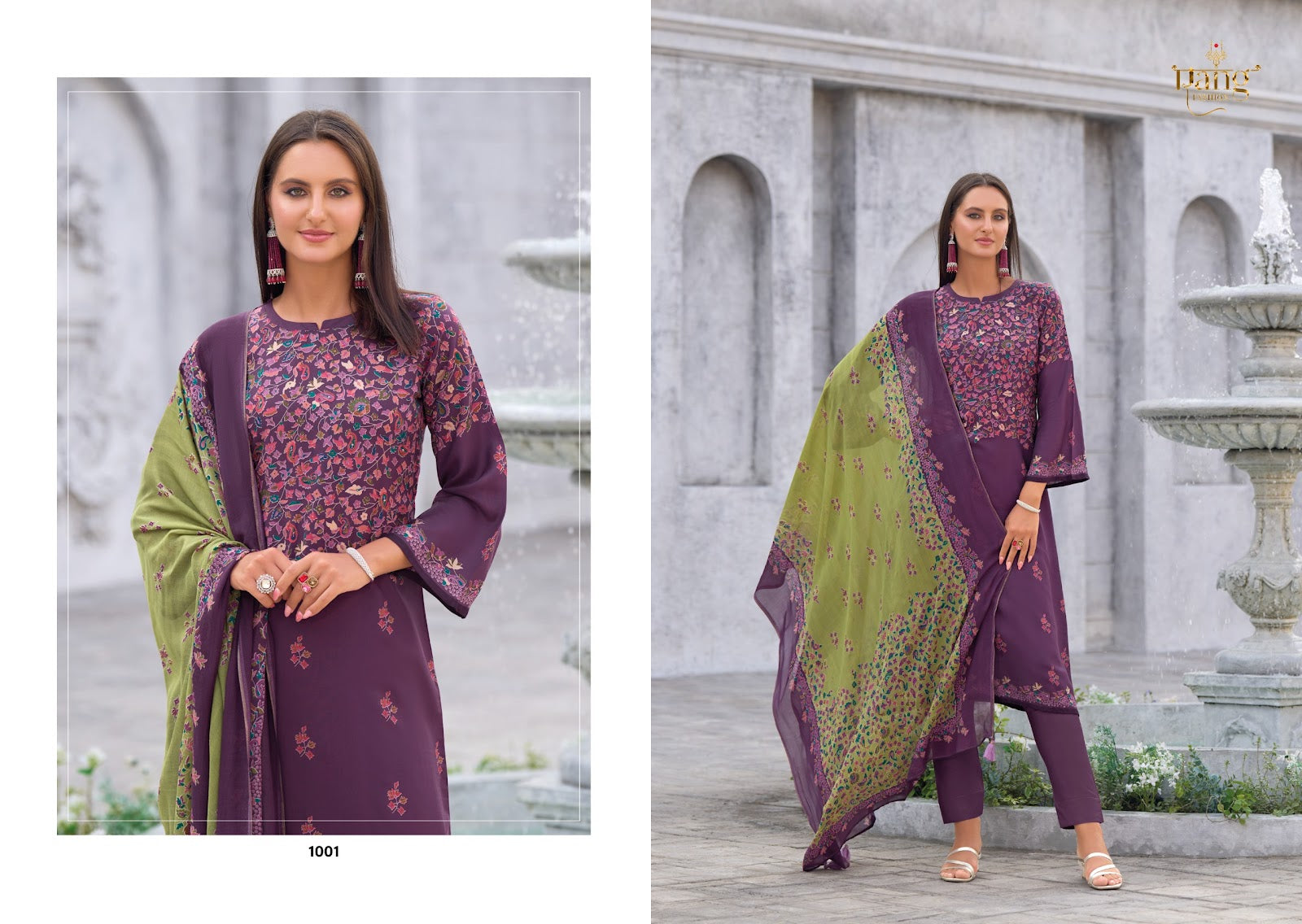 Innaya Rang Fashion Pure Viscose Muslin Pant Style Suits Exporter
