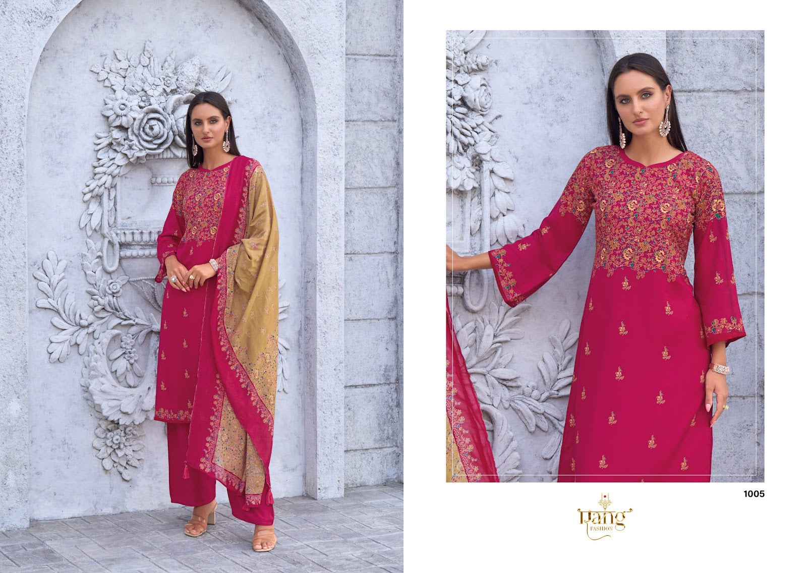 Innaya Rang Fashion Pure Viscose Muslin Pant Style Suits Exporter