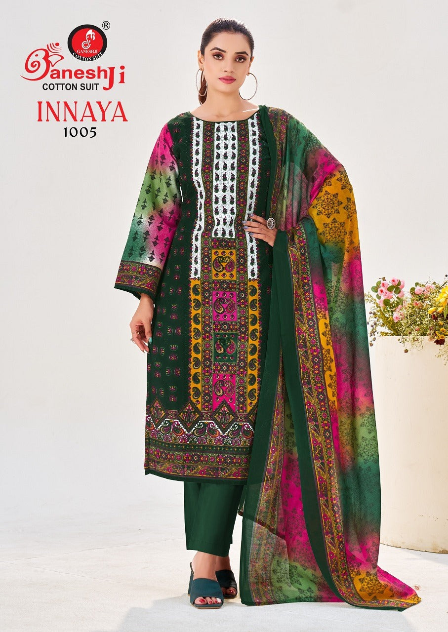 Innaya Vol 1 Ganeshji Cotton Dress Material Supplier Gujarat