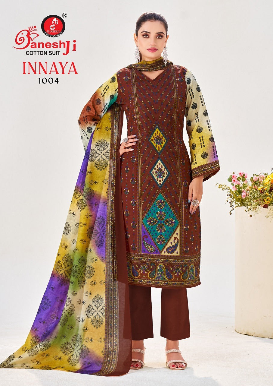 Innaya Vol 1 Ganeshji Cotton Dress Material Supplier Gujarat