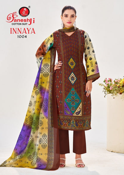 Innaya Vol 1 Ganeshji Cotton Dress Material Supplier Gujarat