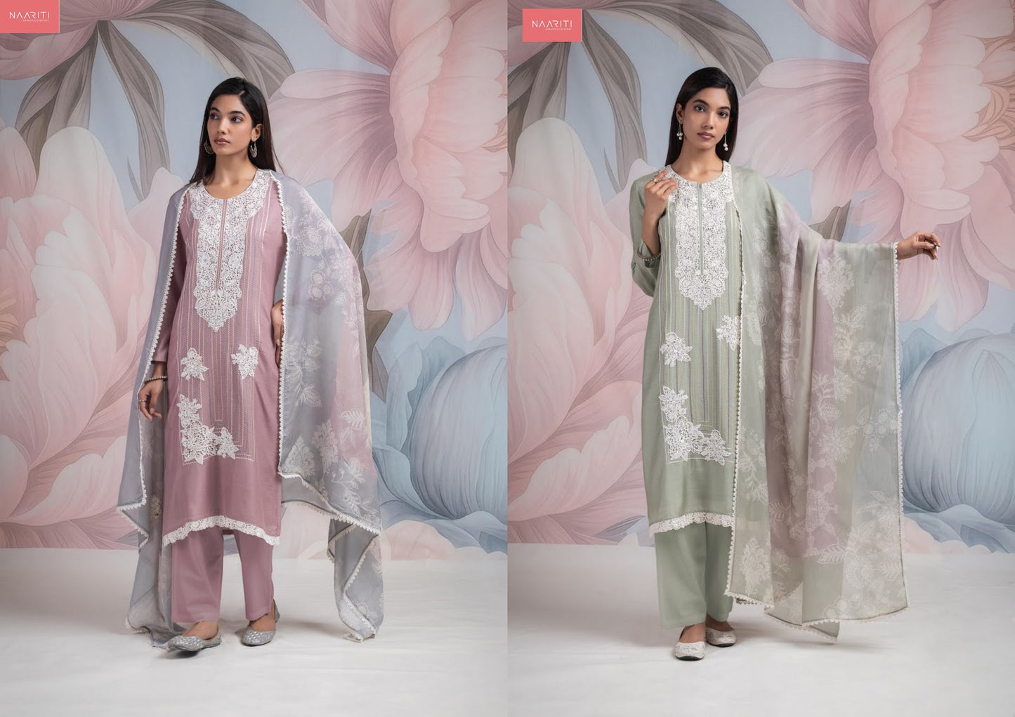 Innika Naariti Muslin Pant Style Suits Supplier India