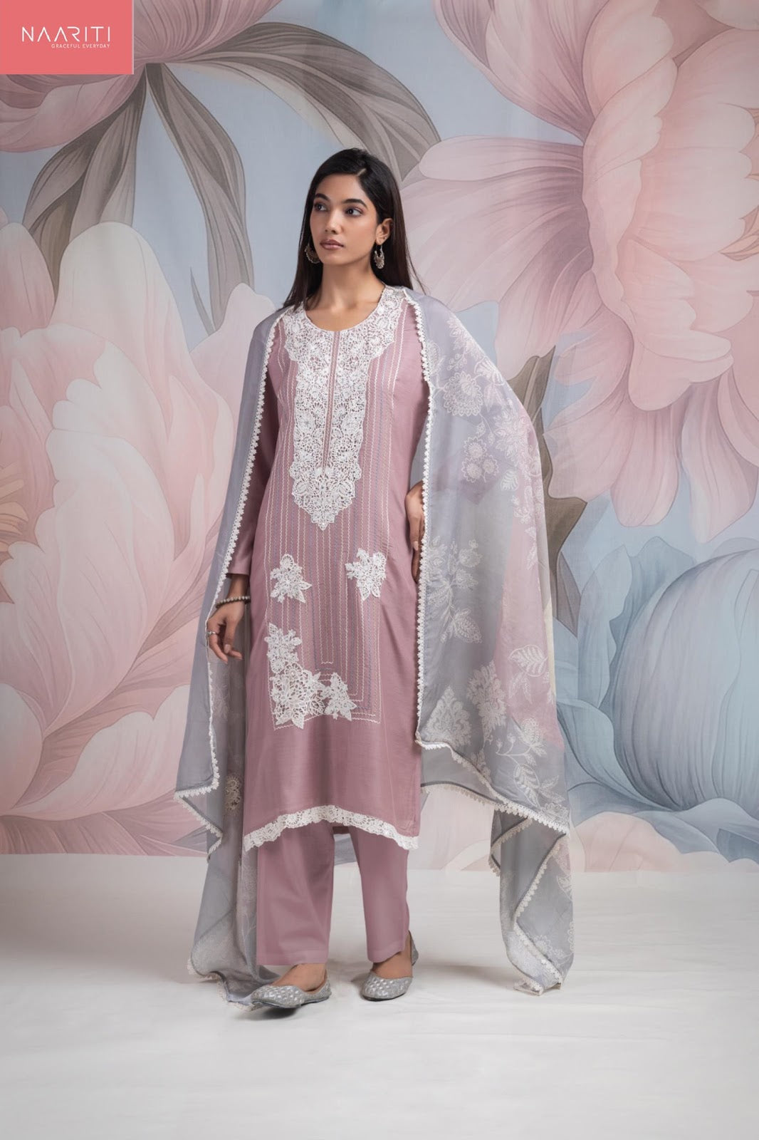 Innika Naariti Muslin Pant Style Suits Supplier India
