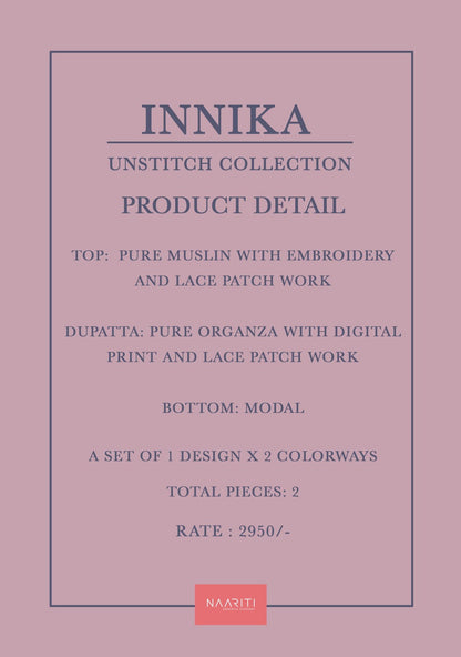 Innika Naariti Muslin Pant Style Suits Supplier India