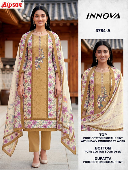 Innova 3784 Bipson Prints Cotton Pant Style Suits Wholesaler Ahmedabad