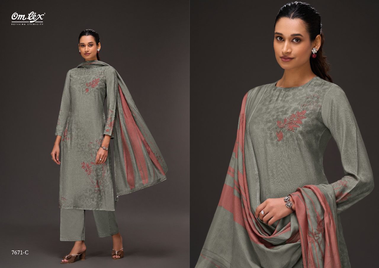 Inspire Flow Omtex Silk Pant Style Suits Wholesaler