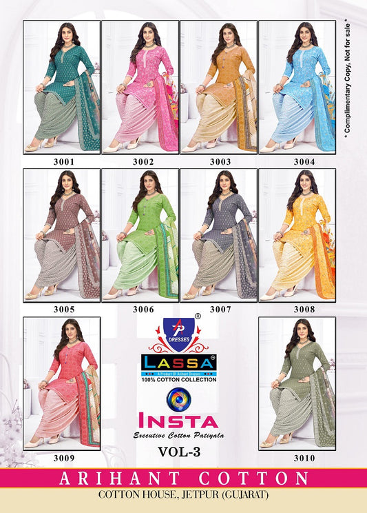 Insta Vol 3 Arihant Cotton Patiyala Style Suits Wholesale Price