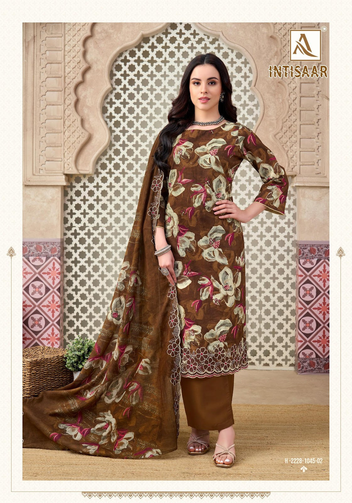 Intisaar Alok Cambric Cotton Karachi Salwar Suits Exporter