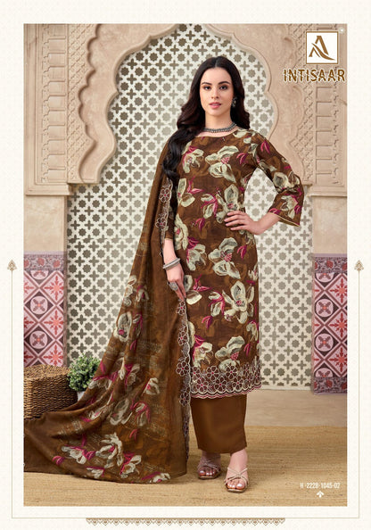 Intisaar Alok Cambric Cotton Karachi Salwar Suits Exporter