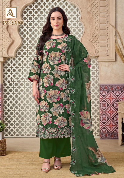 Intisaar Alok Cambric Cotton Karachi Salwar Suits Exporter