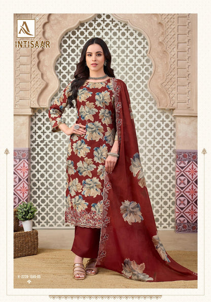 Intisaar Alok Cambric Cotton Karachi Salwar Suits Exporter