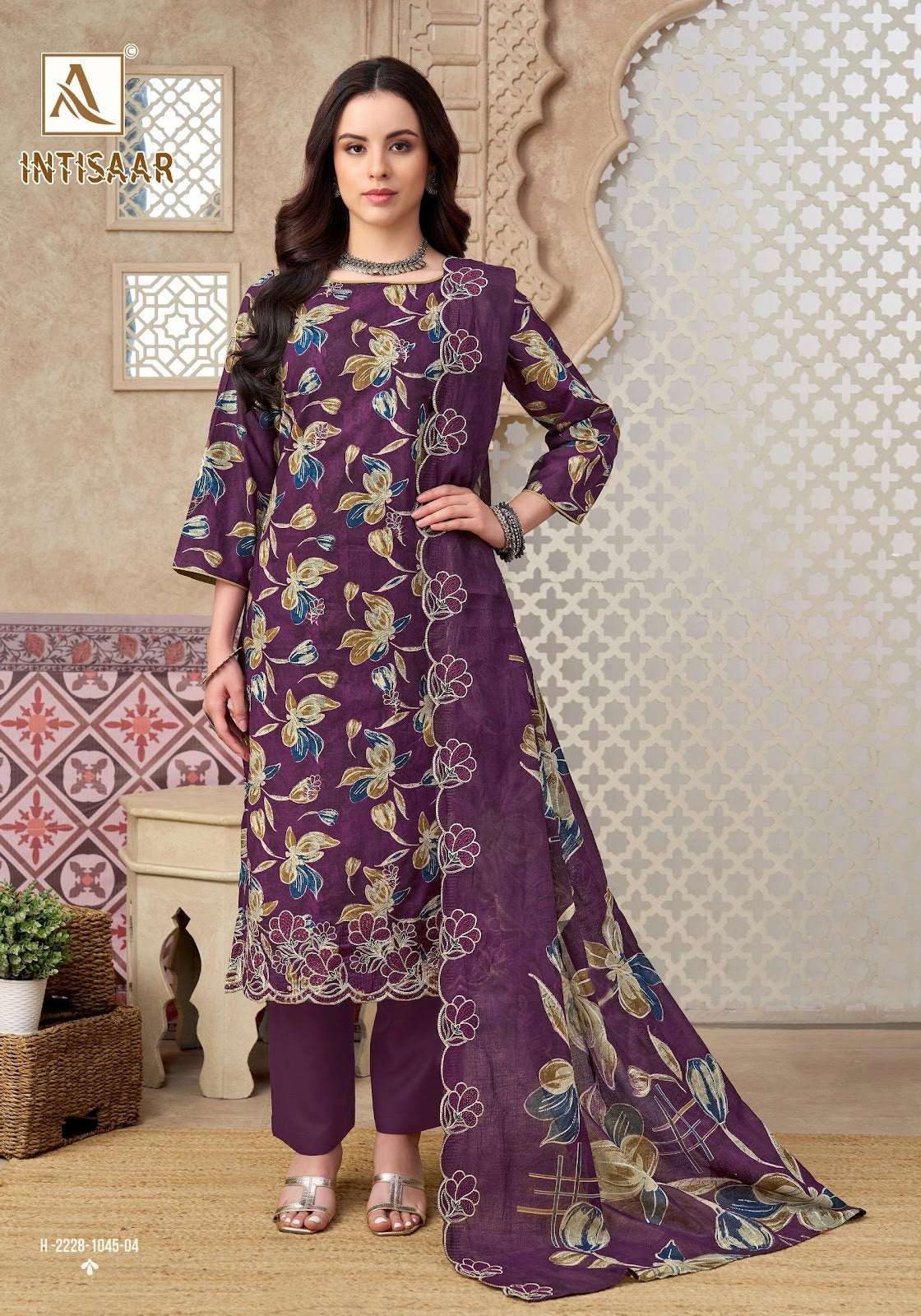Intisaar Alok Cambric Cotton Karachi Salwar Suits Exporter