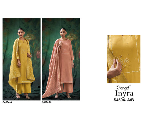Inyra 4504 Ganga Mul Plazzo Style Suits Supplier Gujarat