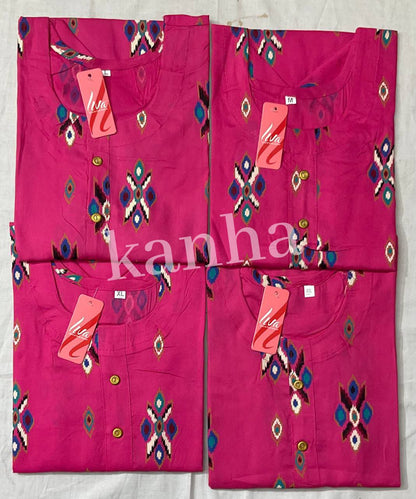 Ipl 120325 Kanha Reyon Kurtis Exporter Ahmedabad