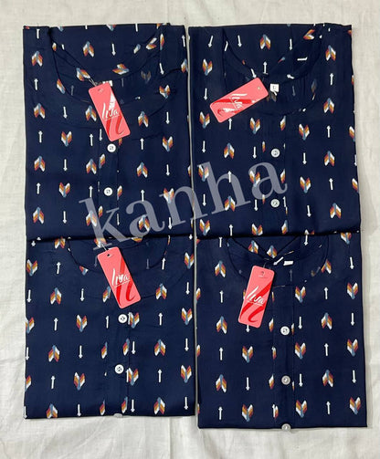 Ipl 120325 Kanha Reyon Kurtis Exporter Ahmedabad