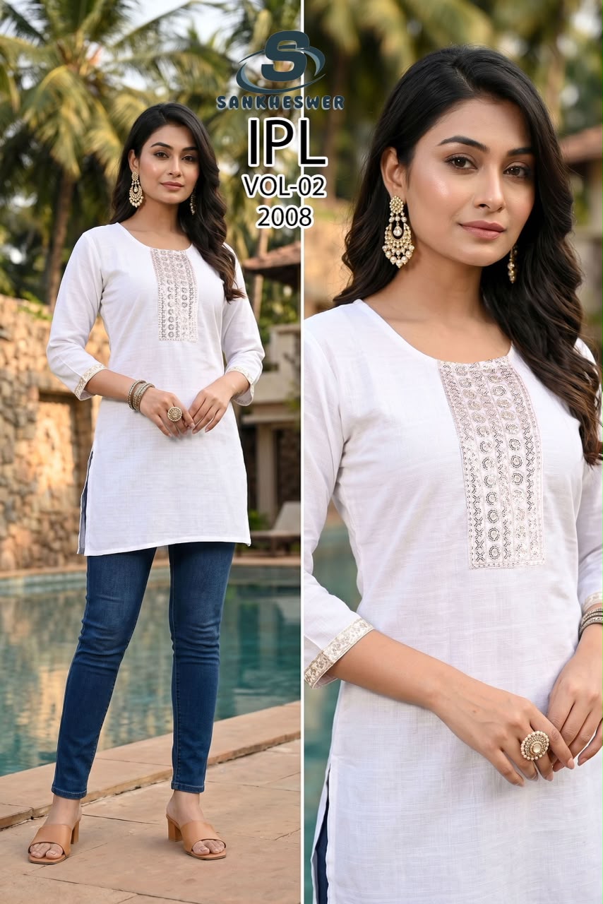Ipl Vol 2 Sankheswer Vatican Short Kurtis Supplier Gujarat