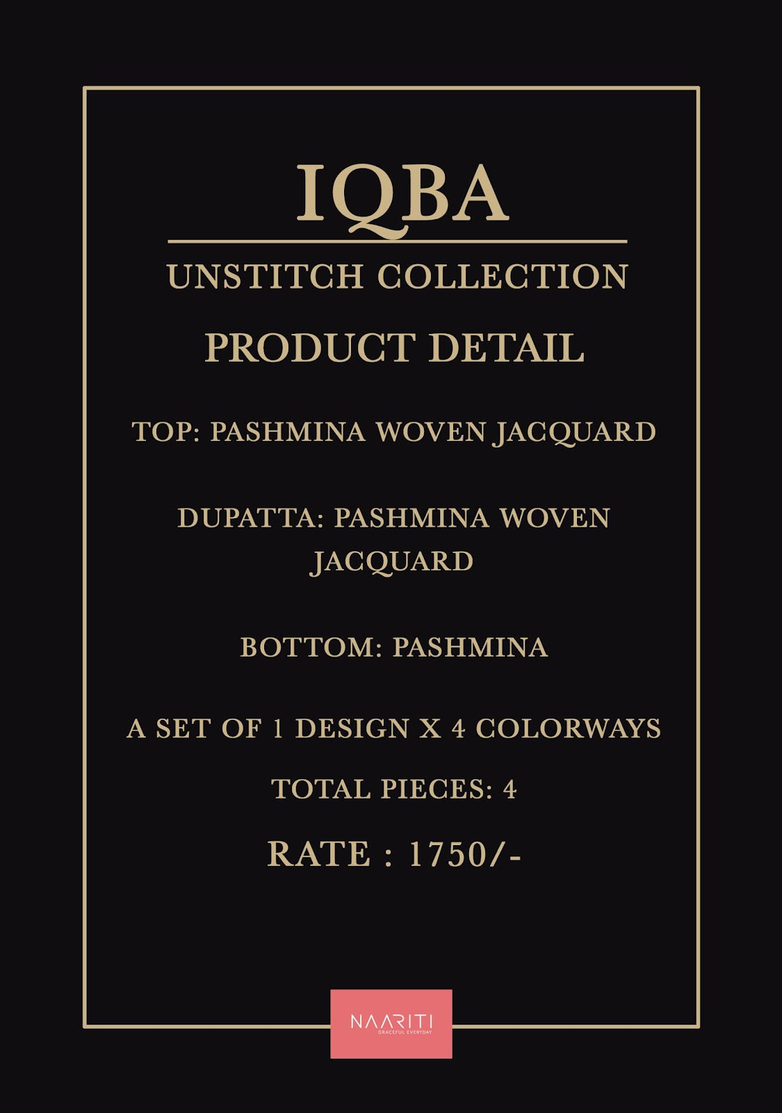 Iqba Naariti Pashmina Suits Manufacturer India