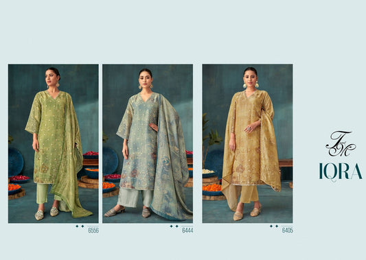 Iqra Tm Tissue Plazzo Style Suits Wholesale Rate
