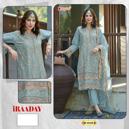 Ir 21228 Iraaday Fepic Organza Pakistani Salwar Suits Manufacturer