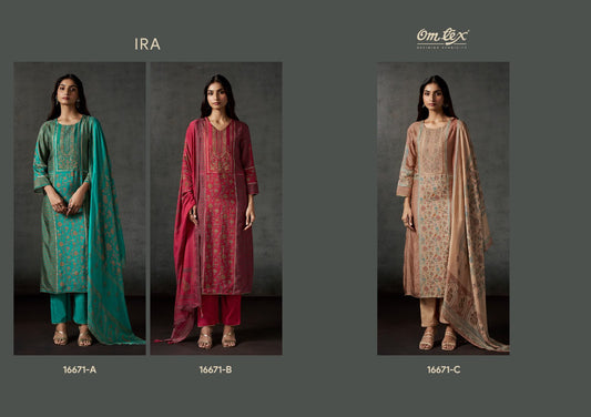 Ira Omtex Russian Silk Pant Style Suits Exporter Ahmedabad