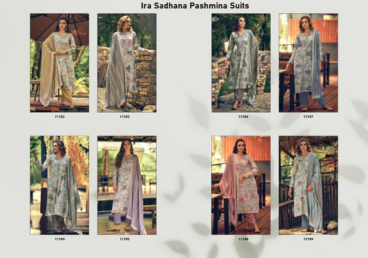 Ira Sadhana Viscose Pashmina Suits Wholesale Price