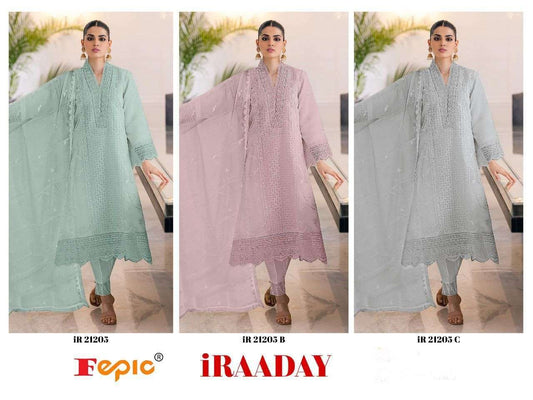 Iraaday 21025 Fepic Organza Pakistani Salwar Suits Wholesale