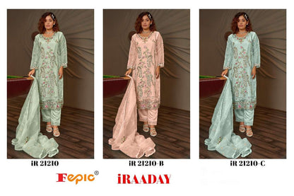 Iraaday Ir 21210 Fepic Organza Pakistani Salwar Suits Wholesaler Ahmedabad