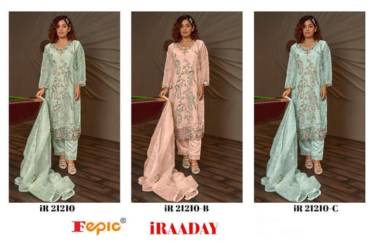 Iraaday Ir 21210 Fepic Organza Pakistani Salwar Suits Wholesaler Ahmedabad