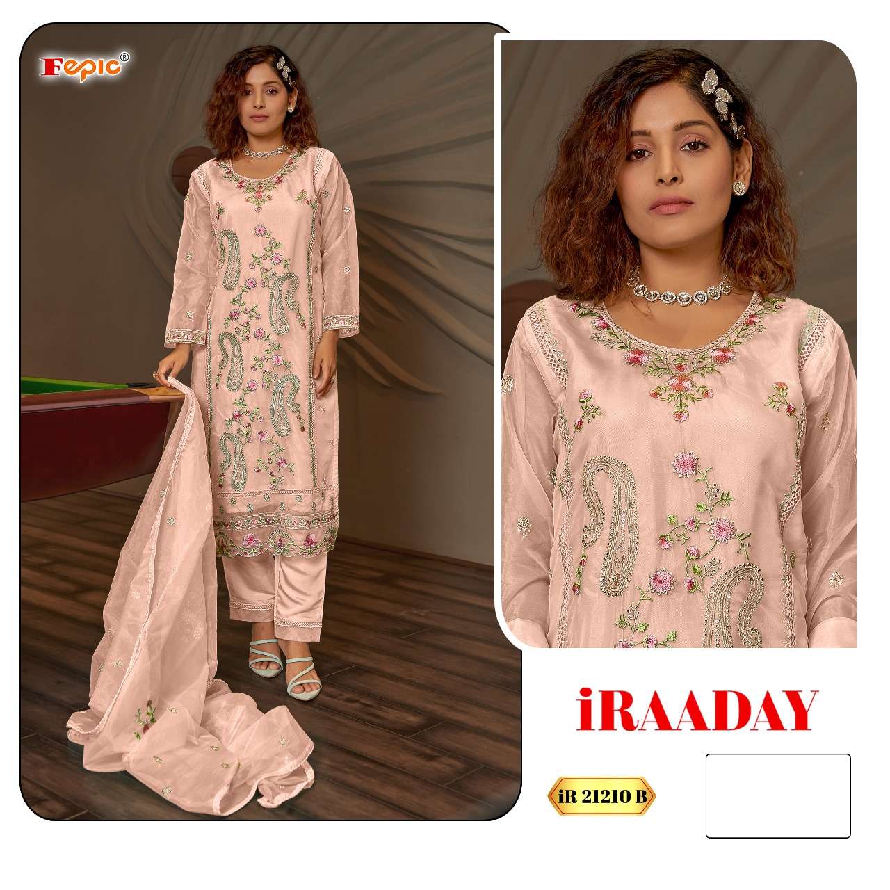Iraaday Ir 21210 Fepic Organza Pakistani Salwar Suits Wholesaler Ahmedabad
