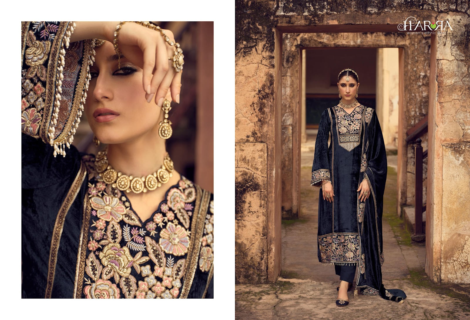 Iraaya Harra Velvet Suits Manufacturer India