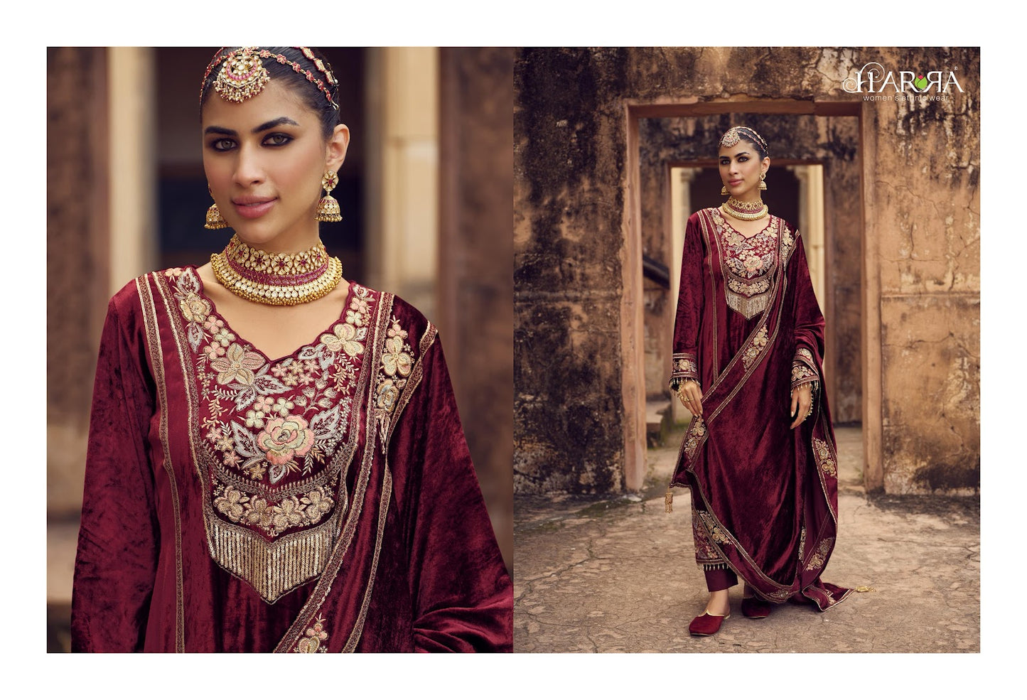 Iraaya Harra Velvet Suits Manufacturer India