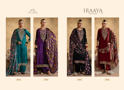 Iraaya Shiddat Viscose Velvet Suits Wholesaler