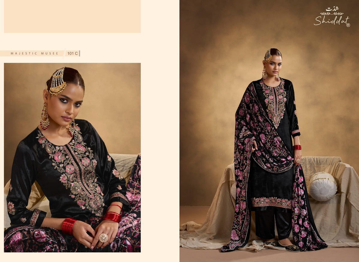 Iraaya Shiddat Viscose Velvet Suits Wholesaler