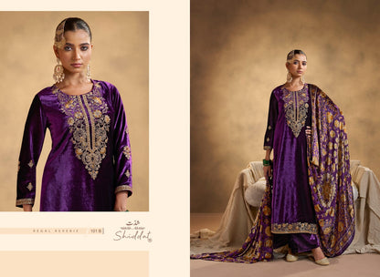 Iraaya Shiddat Viscose Velvet Suits Wholesaler
