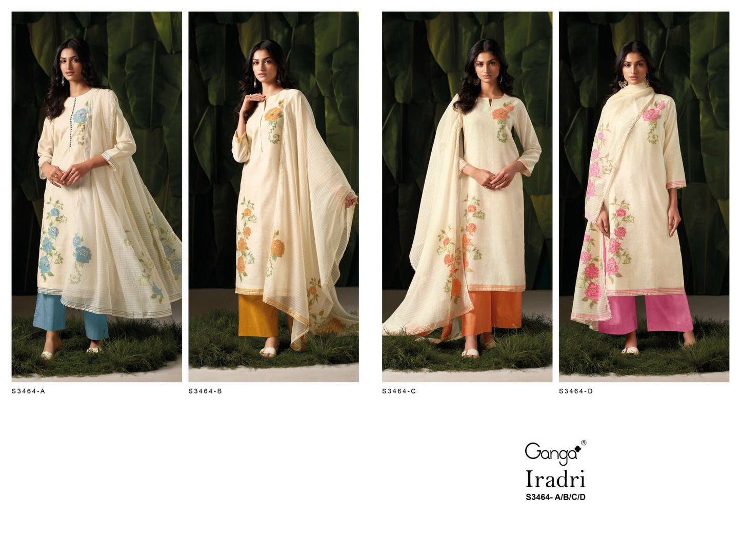 Iradri Ganga Woven Linen Plazzo Style Suits Wholesale